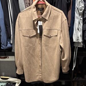 Truth Women's Tan Suede Shirt Jacket